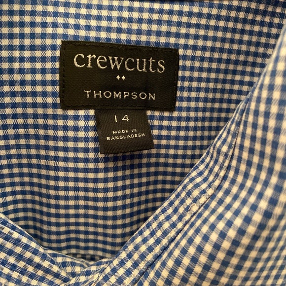 J. Crew Factory Boys' long-sleeve flex Thompson patterned shirt - Size 14 - Picture 5 of 8